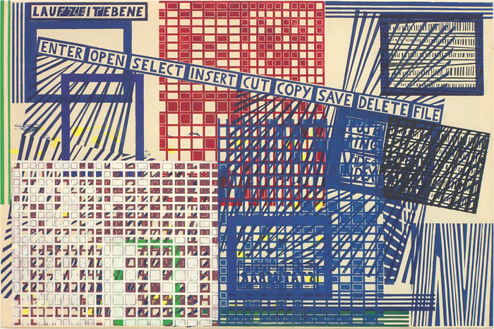 Laufzeitebene - Linolbild von Jakob Kirchheim